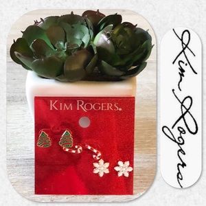 Kim Rogers Set of 3 Christmas Earrings
